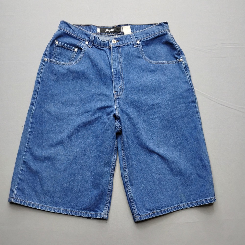 Vintage 1998 Levis SilverTab Loose Fit Denim Shorts Blue Size 34 Made in Mexico